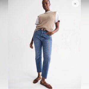 Abercrombie & Fitch Ultra High Rise Ankle Straight Jean